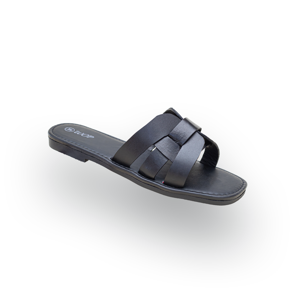 Kora Pattern Women Sandal (619-012 BLK)