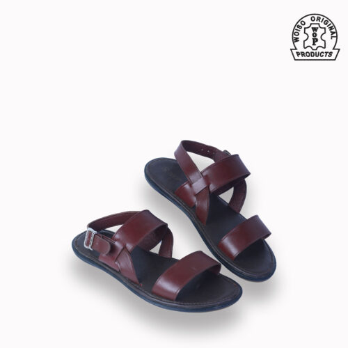 brown leather sandal